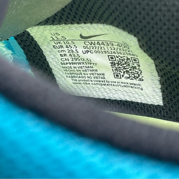Nike Alpha Huarache 8 Pro LAX Lacrosse Cleats Turquoise CW4439-400 Men’s Sz 11.5 - Picture 9 of 9